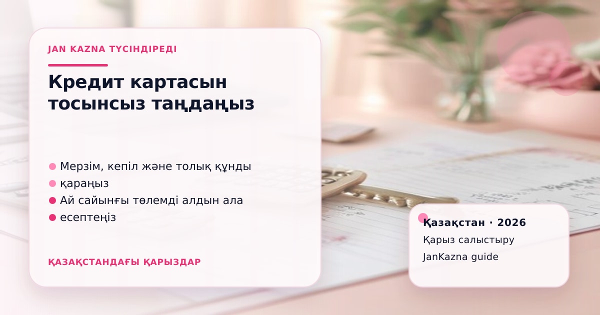 Иллюстрация ЖанКазна к материалу о кредитная карта без сюрпризов