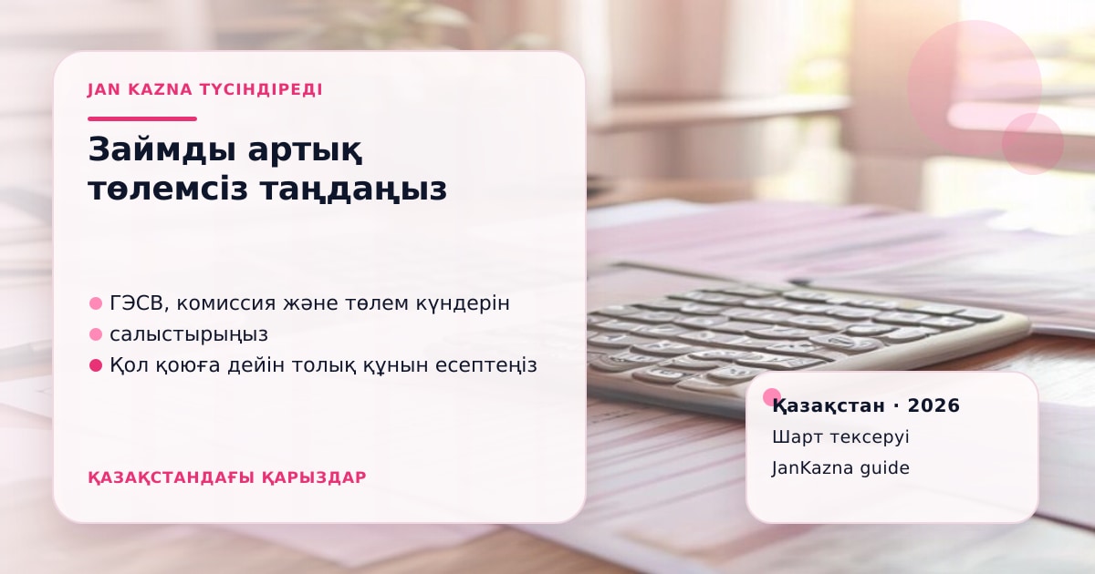 Иллюстрация ЖанКазна к материалу о как выбрать займ и не переплатить