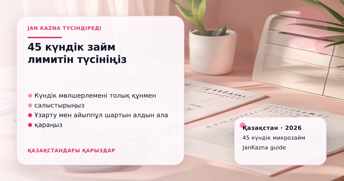Иллюстрация ЖанКазна к материалу о микрозайм до 45 дней