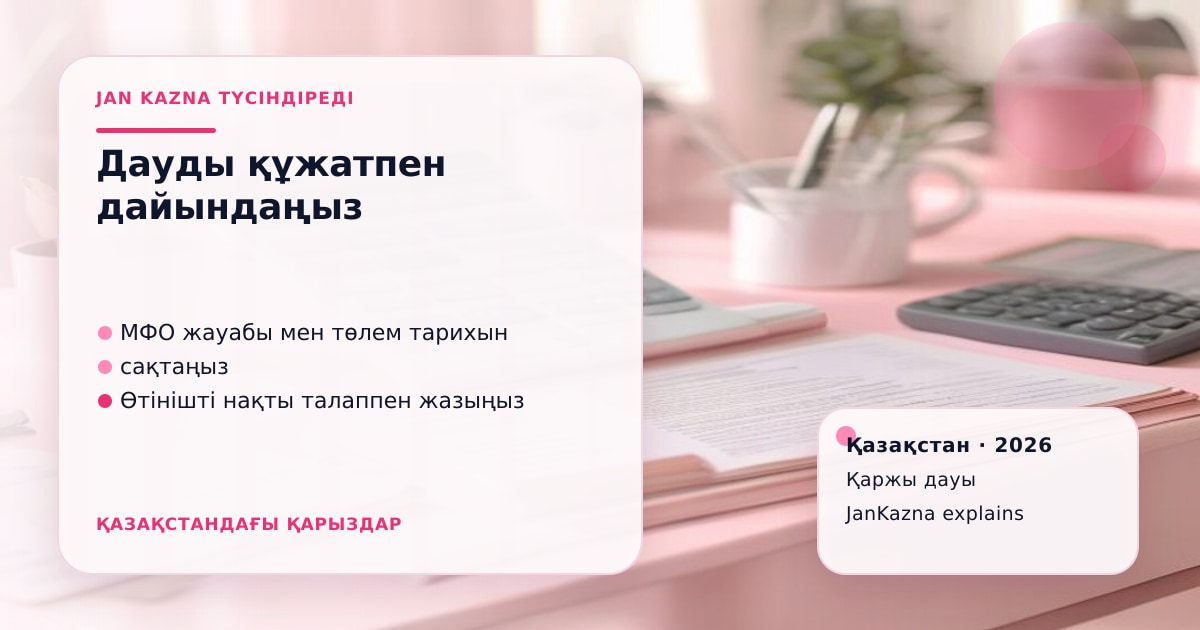 Иллюстрация ЖанКазна к материалу о можно ли оспорить переплату по микрозайму в 2026 году