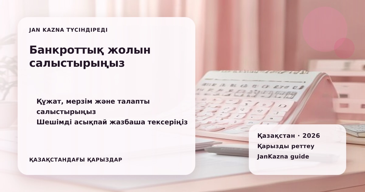 Иллюстрация ЖанКазна к материалу о судебное и внесудебное банкротство