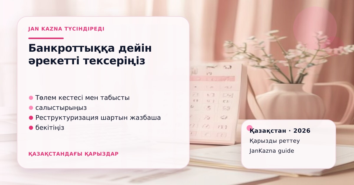 Иллюстрация ЖанКазна к материалу о как не ухудшить положение перед банкротством