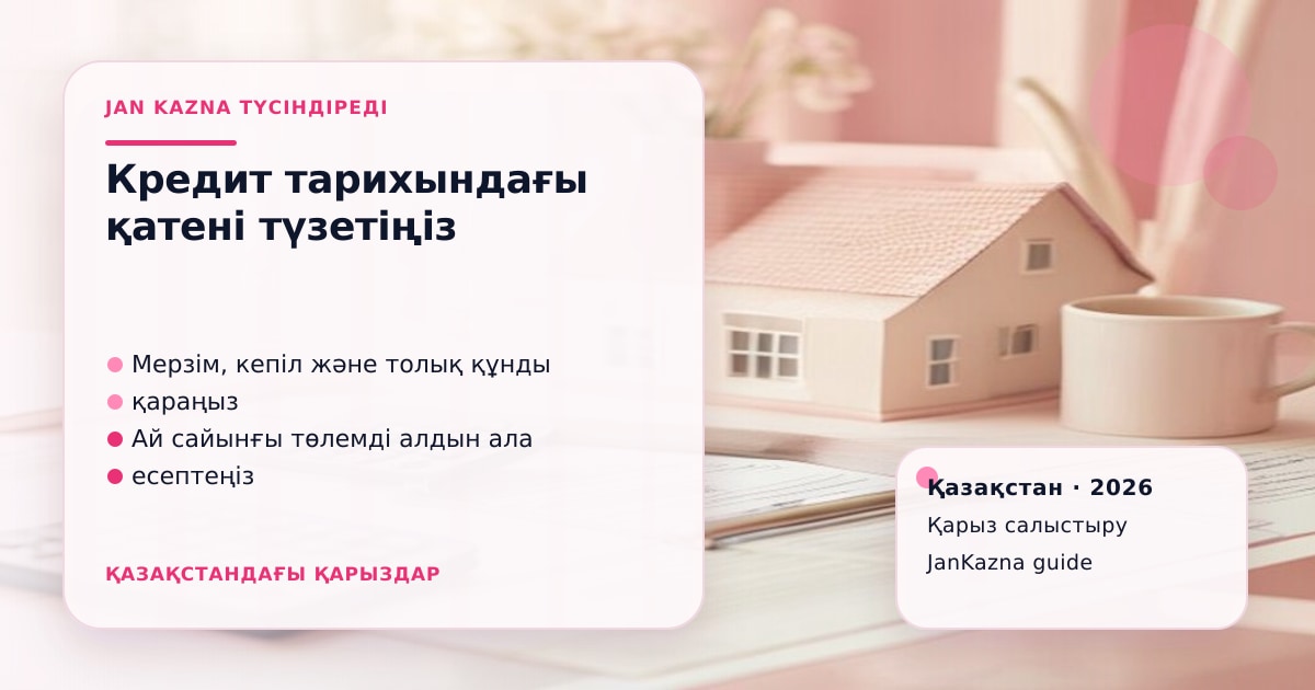 Иллюстрация ЖанКазна к материалу о ошибка в кредитной истории