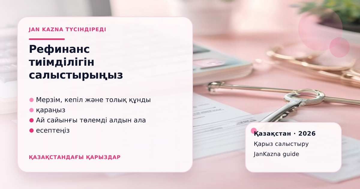 Иллюстрация ЖанКазна к материалу о рефинансирование потребкредита