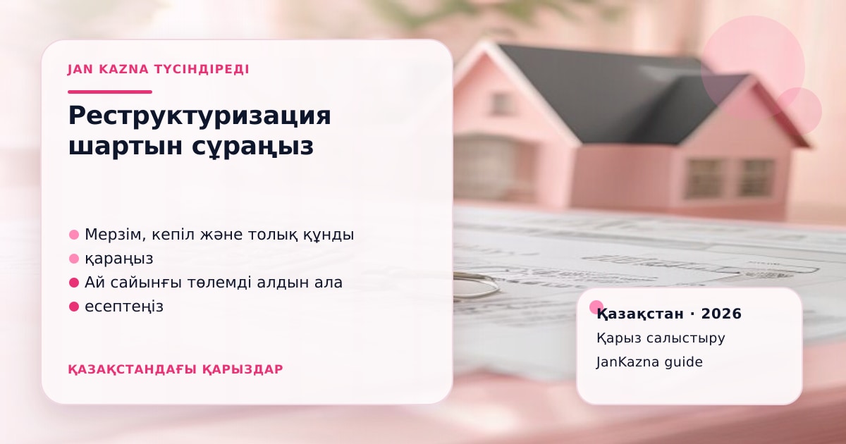Иллюстрация ЖанКазна к материалу о реструктуризация кредита