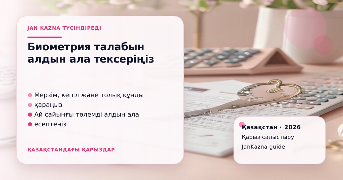 Иллюстрация ЖанКазна к материалу о обязательная биометрия при онлайн-кредите