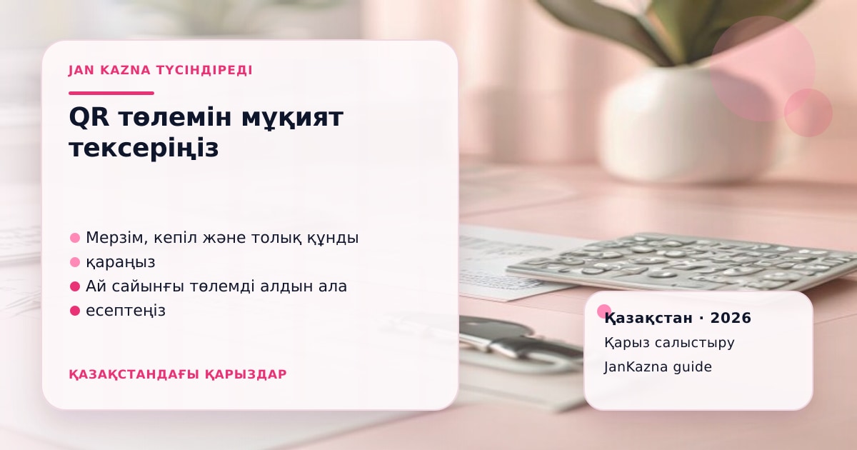 Иллюстрация ЖанКазна к материалу о кьюар-код для оплаты кредита