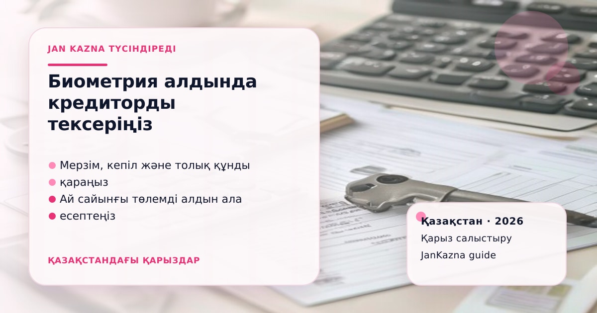 Иллюстрация ЖанКазна к материалу о проверка кредитора перед вводом биометрии
