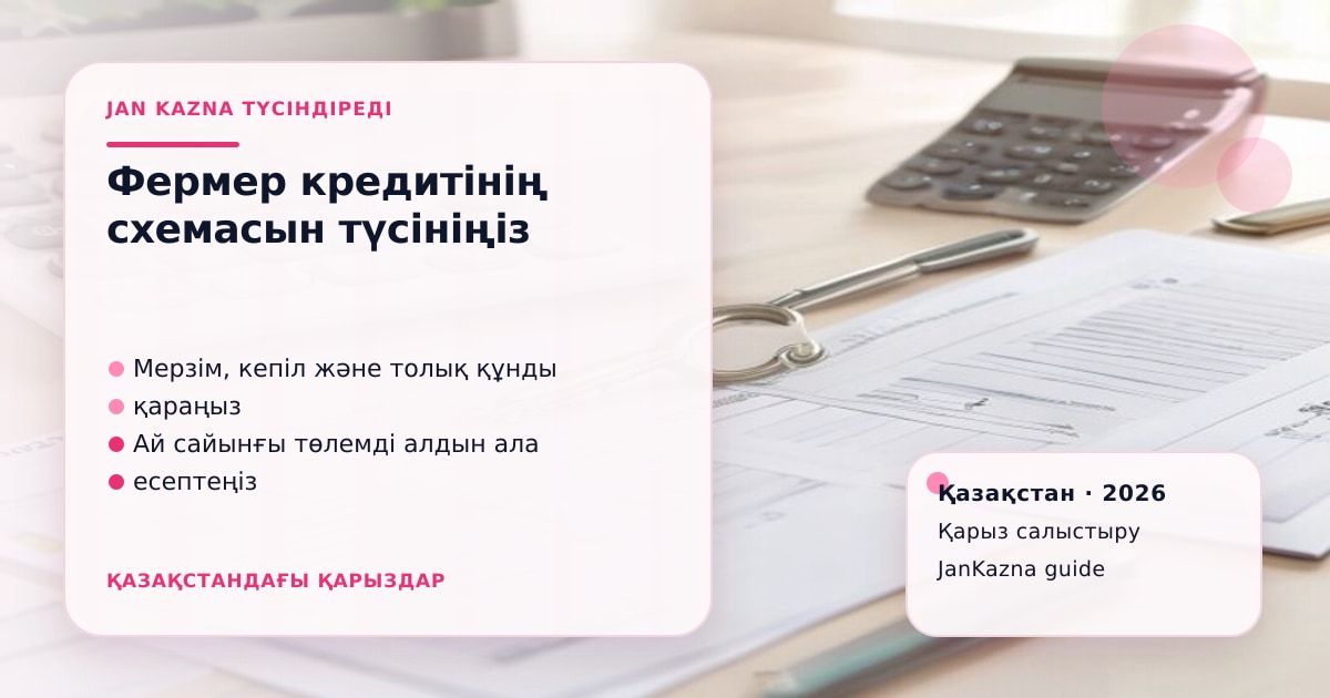 Иллюстрация ЖанКазна к материалу о кредит для фермера через финансовый институт