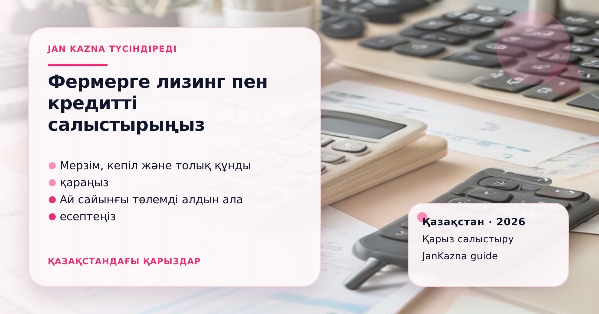 Иллюстрация ЖанКазна к материалу о лизинг или кредит для фермера