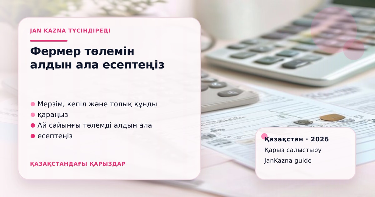Иллюстрация ЖанКазна к материалу о как фермеру рассчитать платёж по льготному кредиту