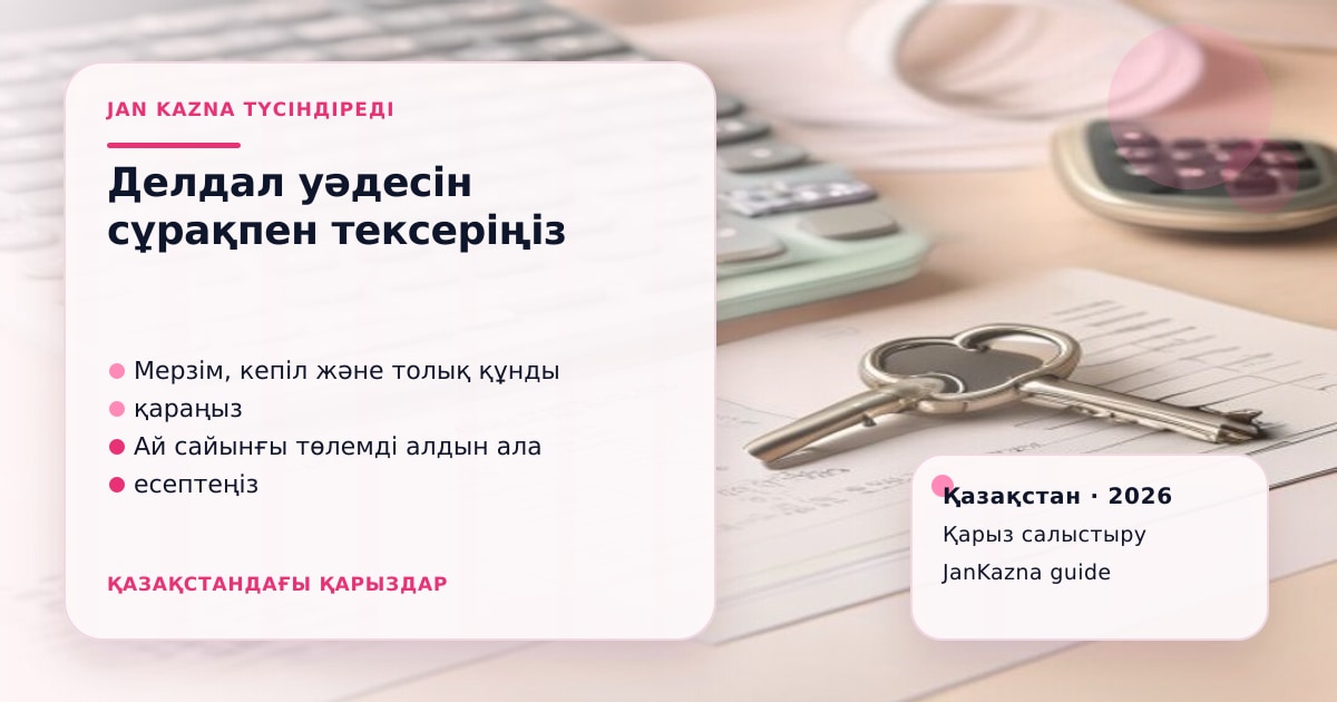 Иллюстрация ЖанКазна к материалу о посредник обещает льготный кредит