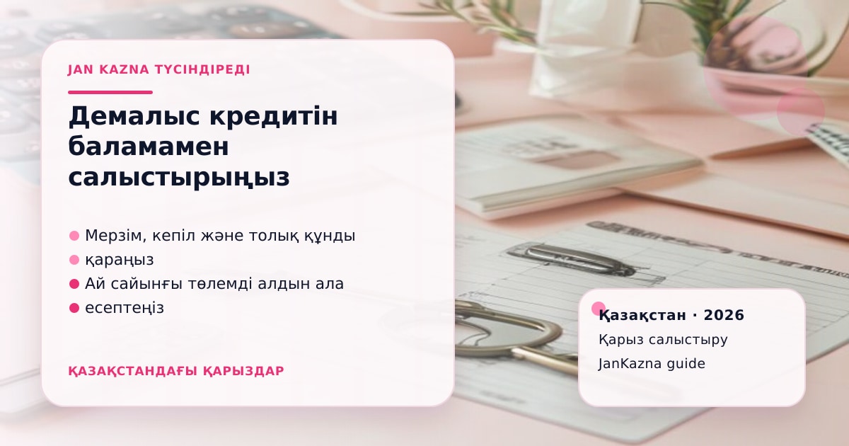 Иллюстрация ЖанКазна к материалу о отпуск в кредит