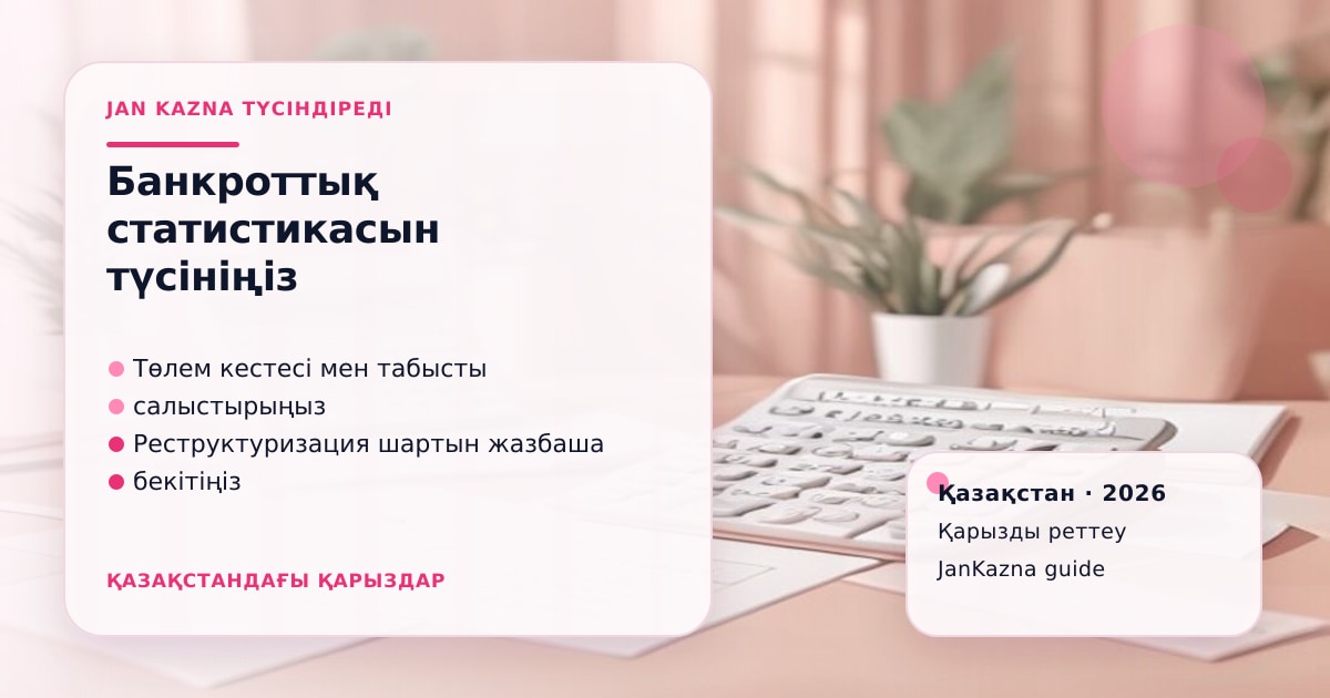 Иллюстрация ЖанКазна к материалу о 66 тысяч банкротов и 250 млрд тенге обязательств
